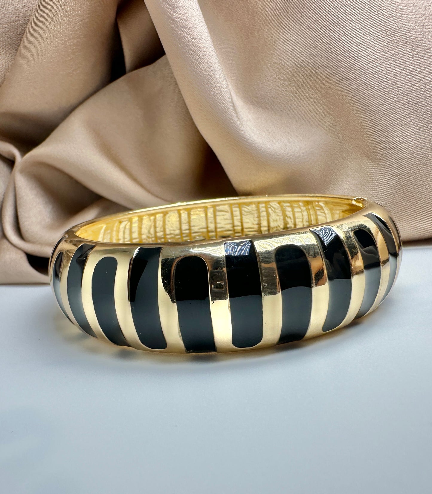 Black & Gold Enamel Bracelet