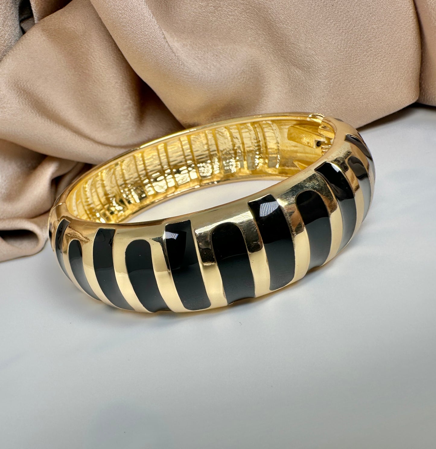 Black & Gold Enamel Bracelet
