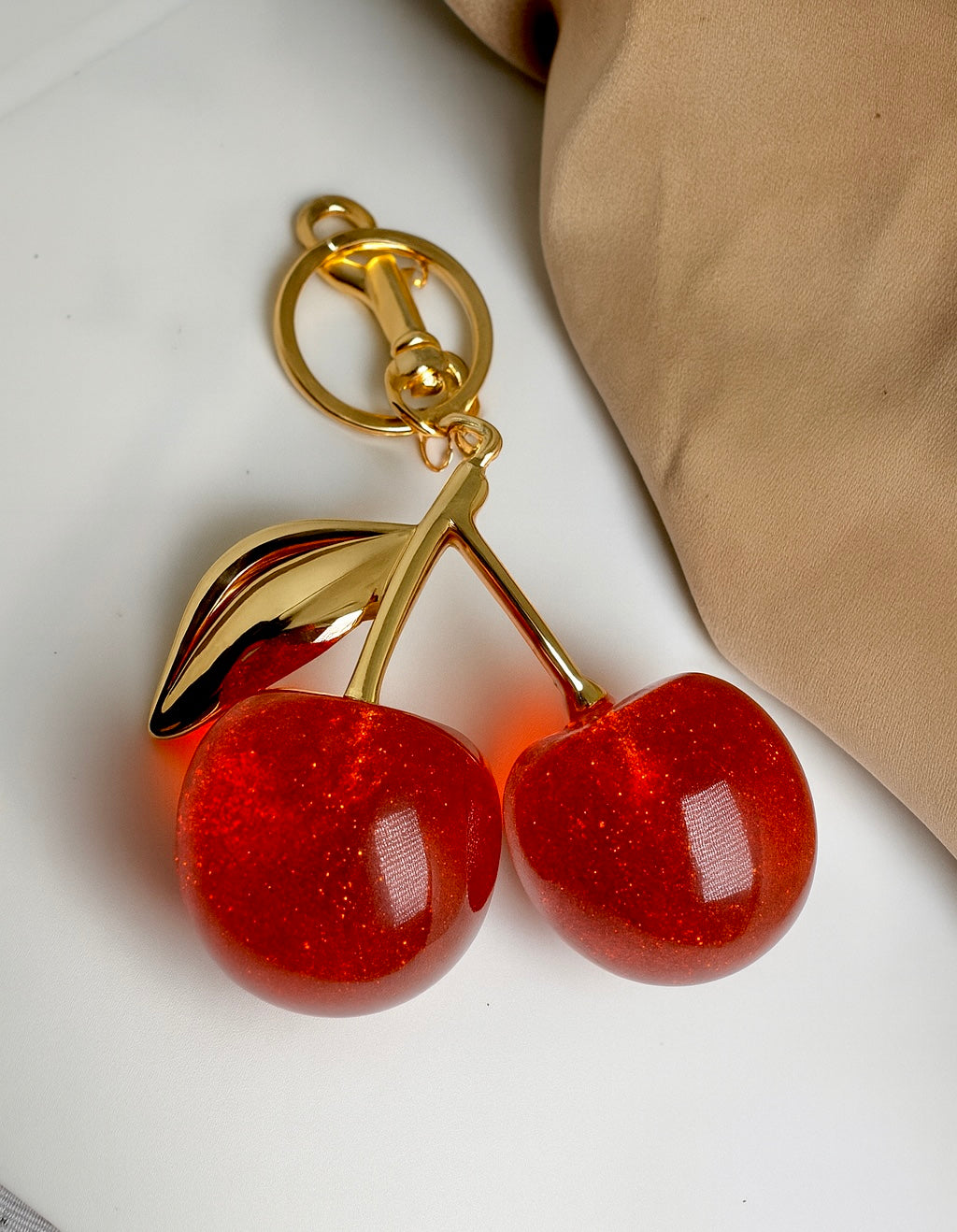 Cherry Bag Charm- Red