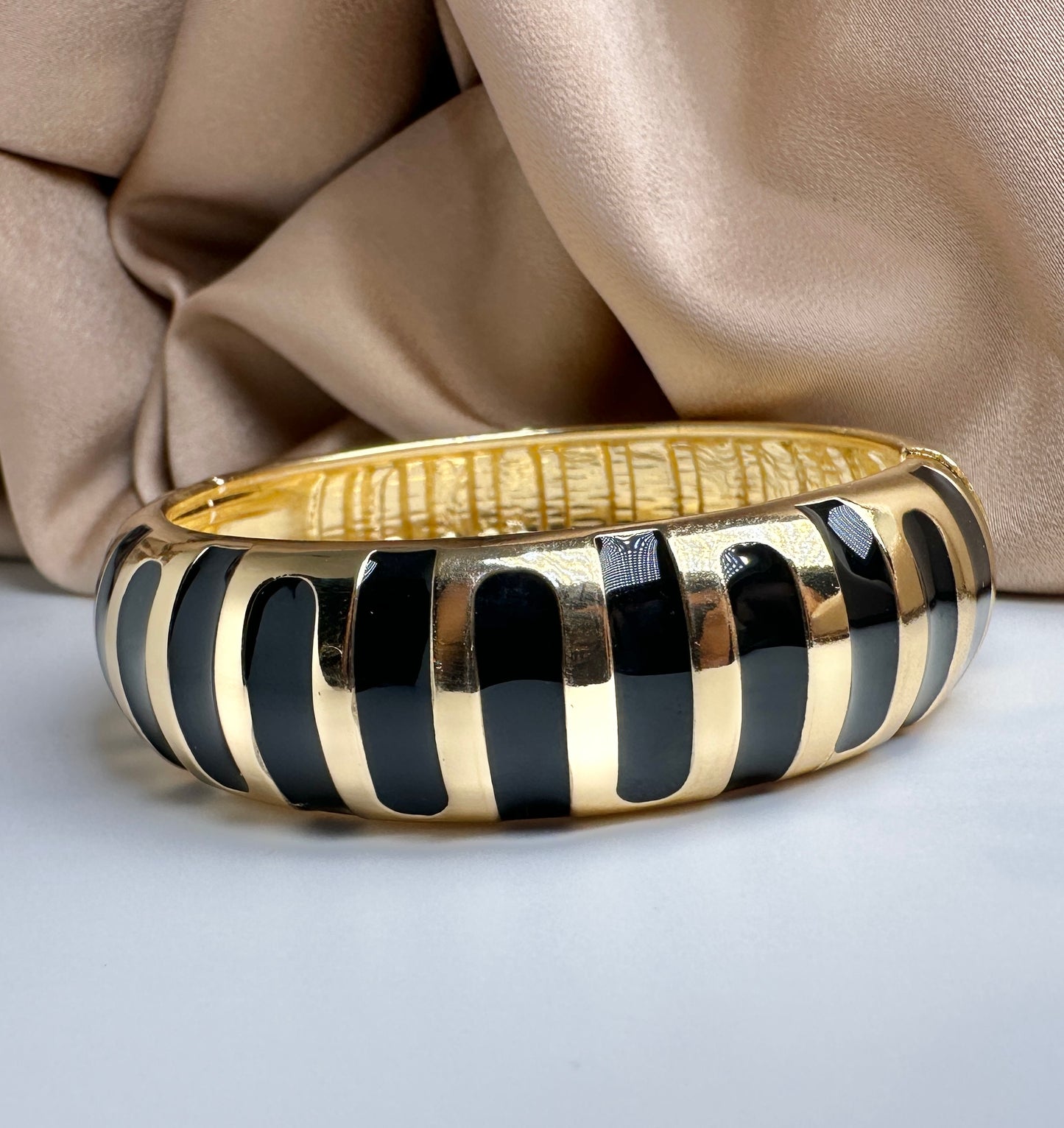 Black & Gold Enamel Bracelet