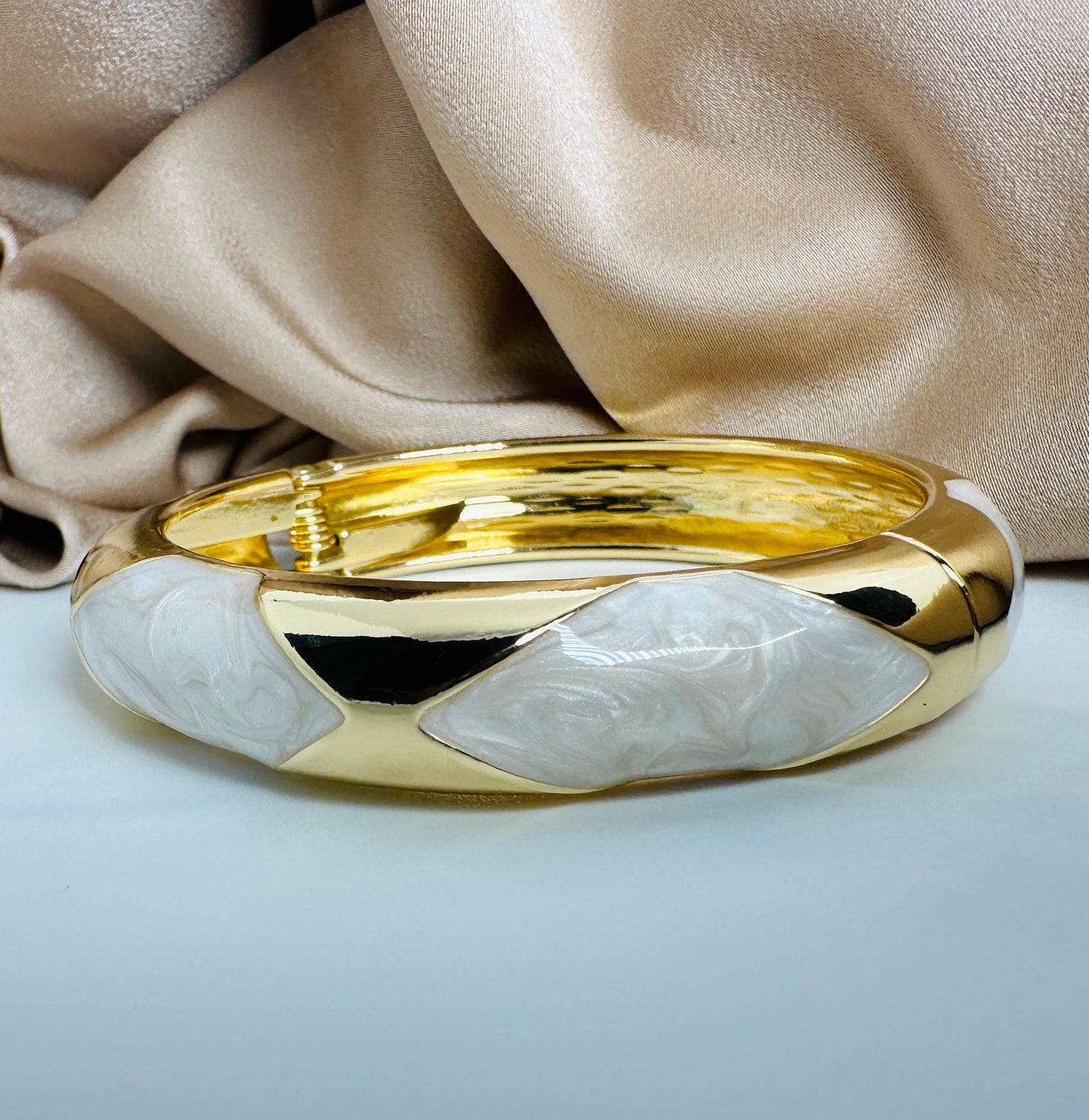 Ivory Grace Enamel Bracelet