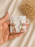Peach Pearl Bloom Earrings