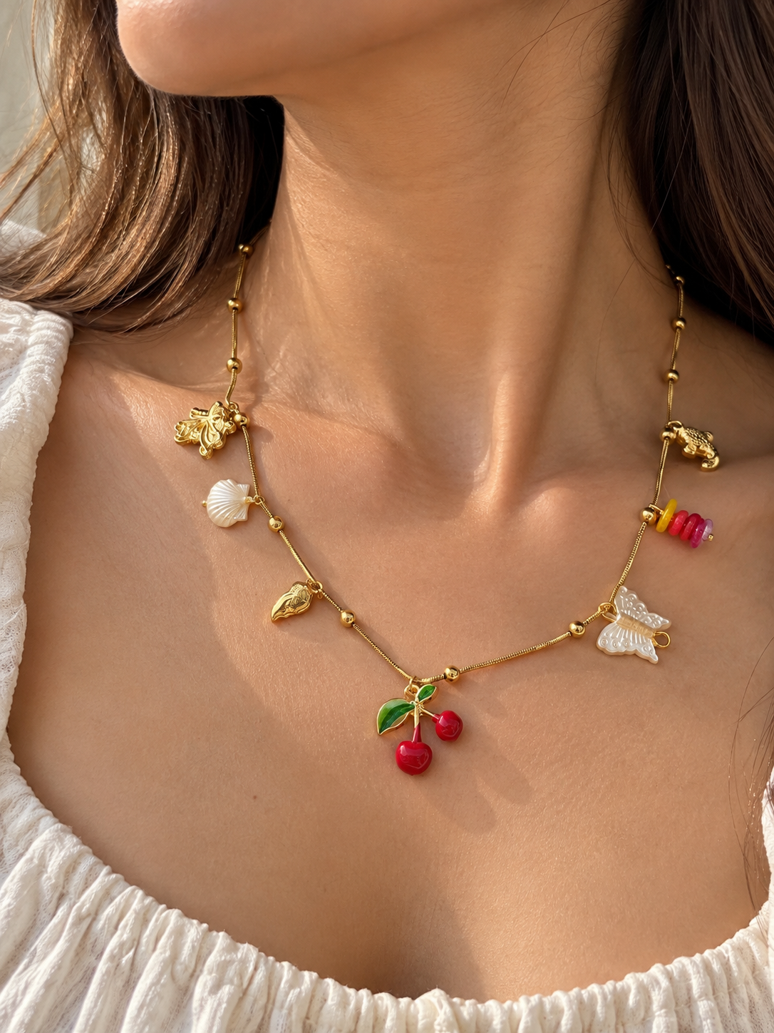 Cherry Charm Story Necklace