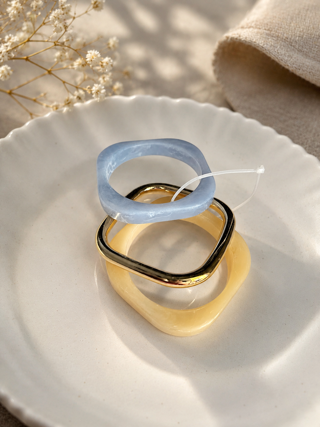 Square Bangle stack
