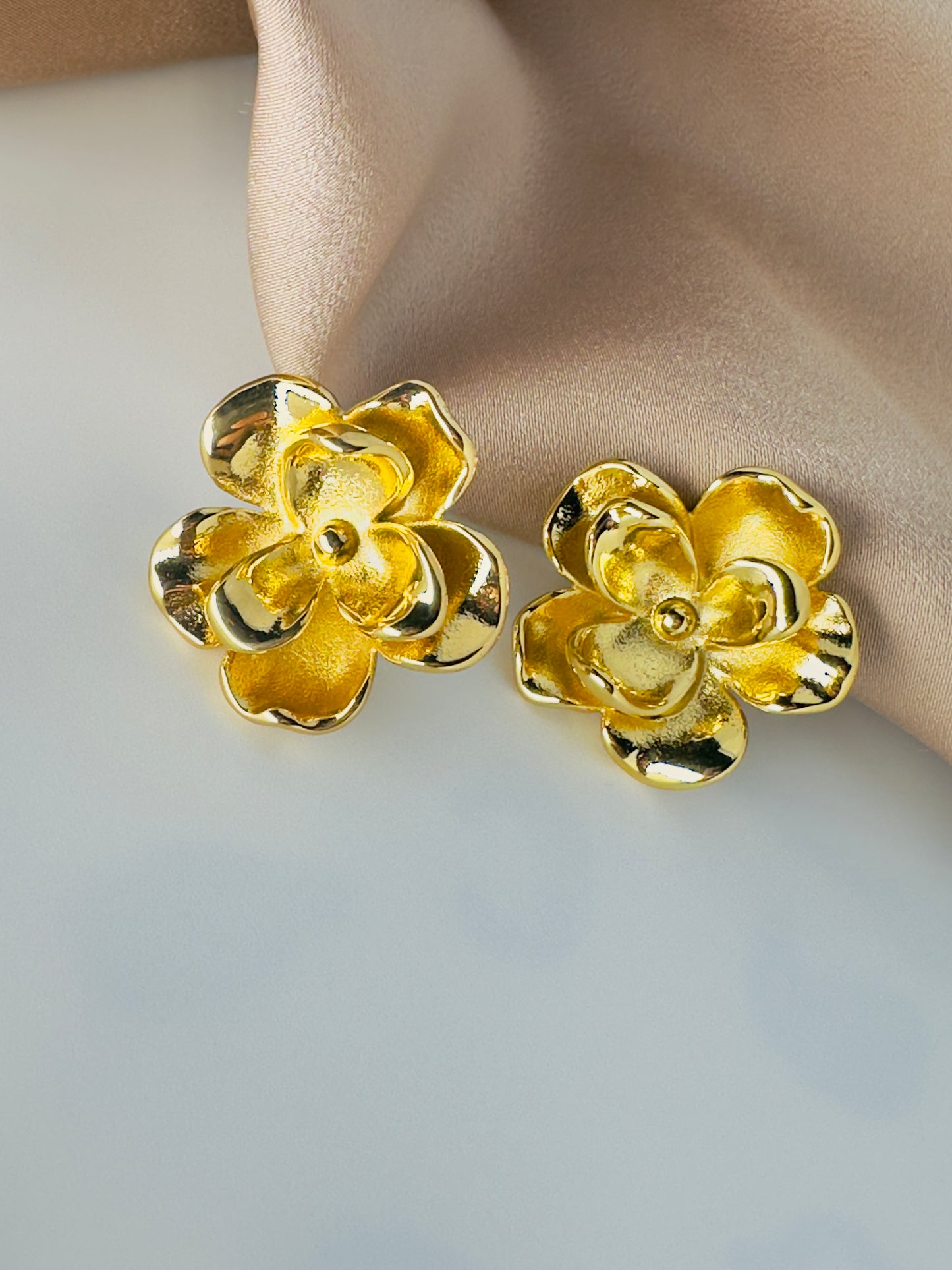 Golden Flower Earrings