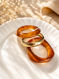 Resin & Gold Bangle Stack