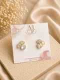 Aurora Crystal Trio Stud Earrings