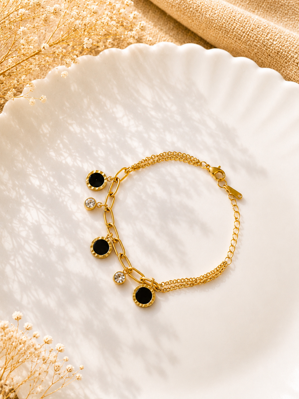 Midnight Charm Bracelet