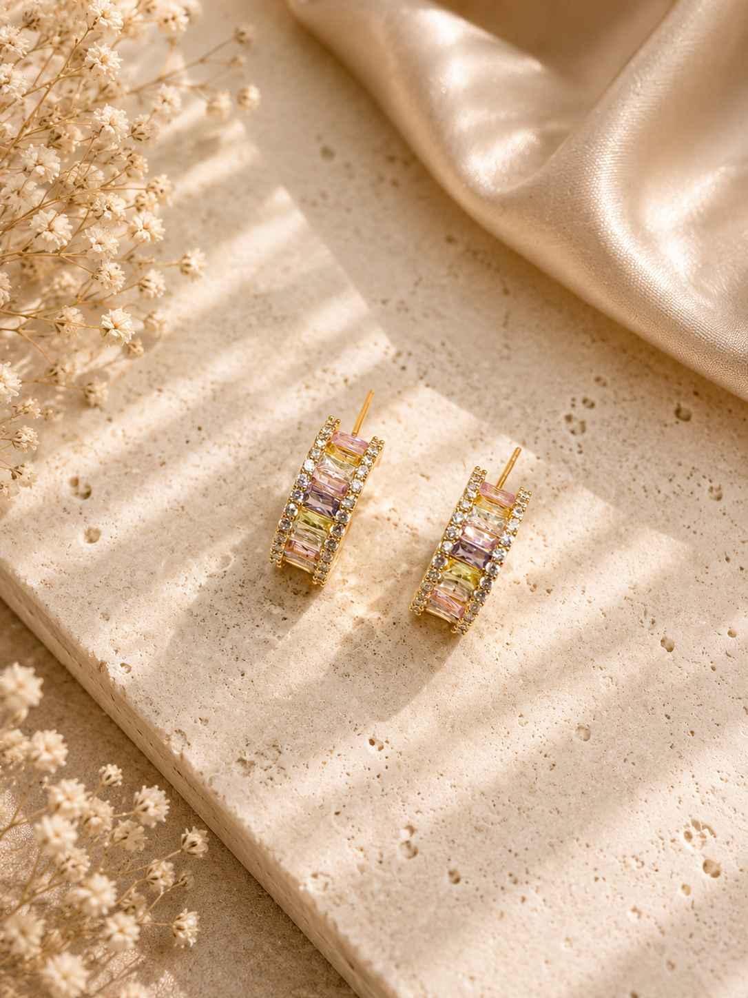 Pastel Prism Hoops