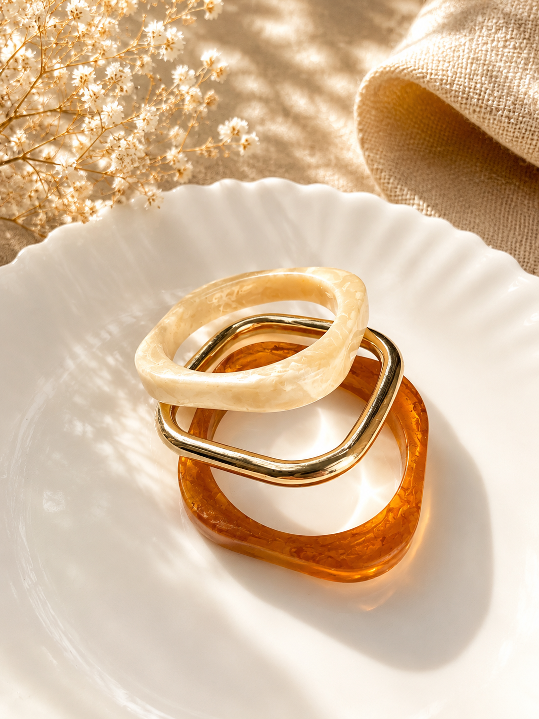 Square Bangle stack