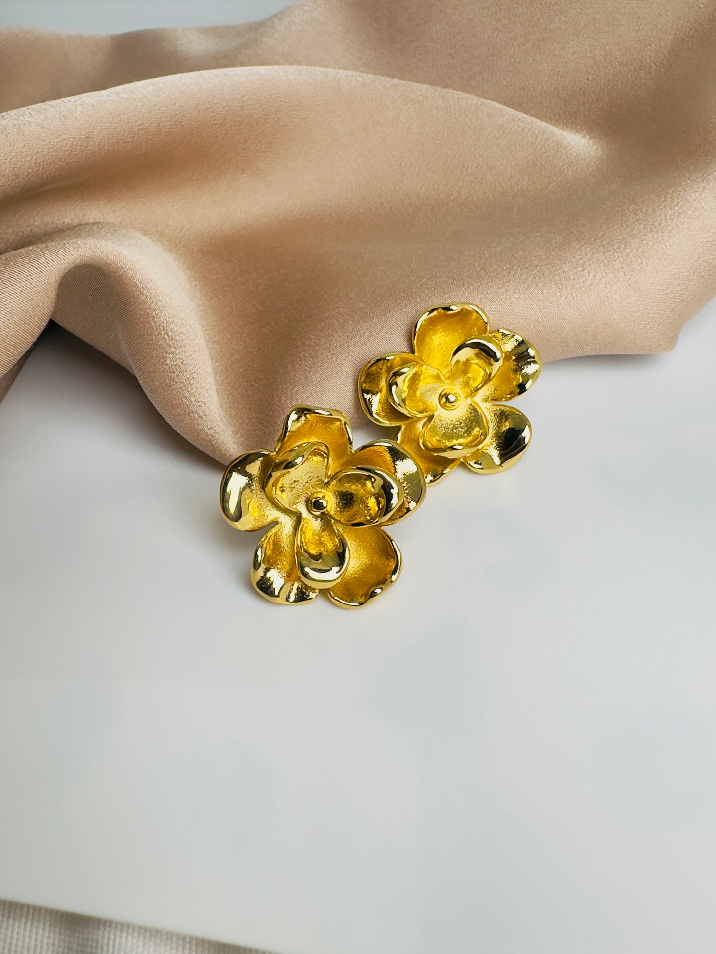Golden Flower Earrings