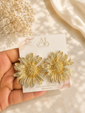 Golden Bloom Statement Earrings