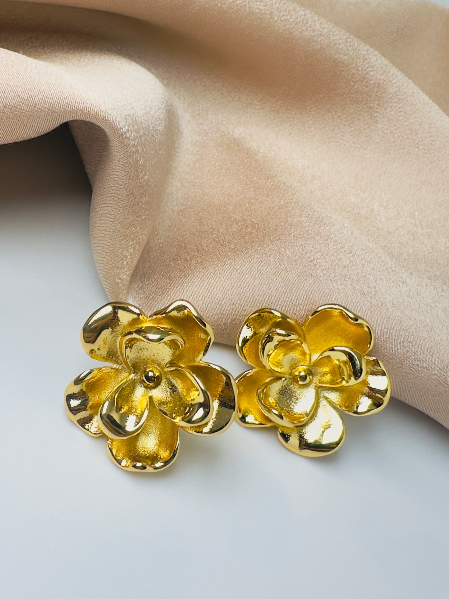 Golden Flower Earrings