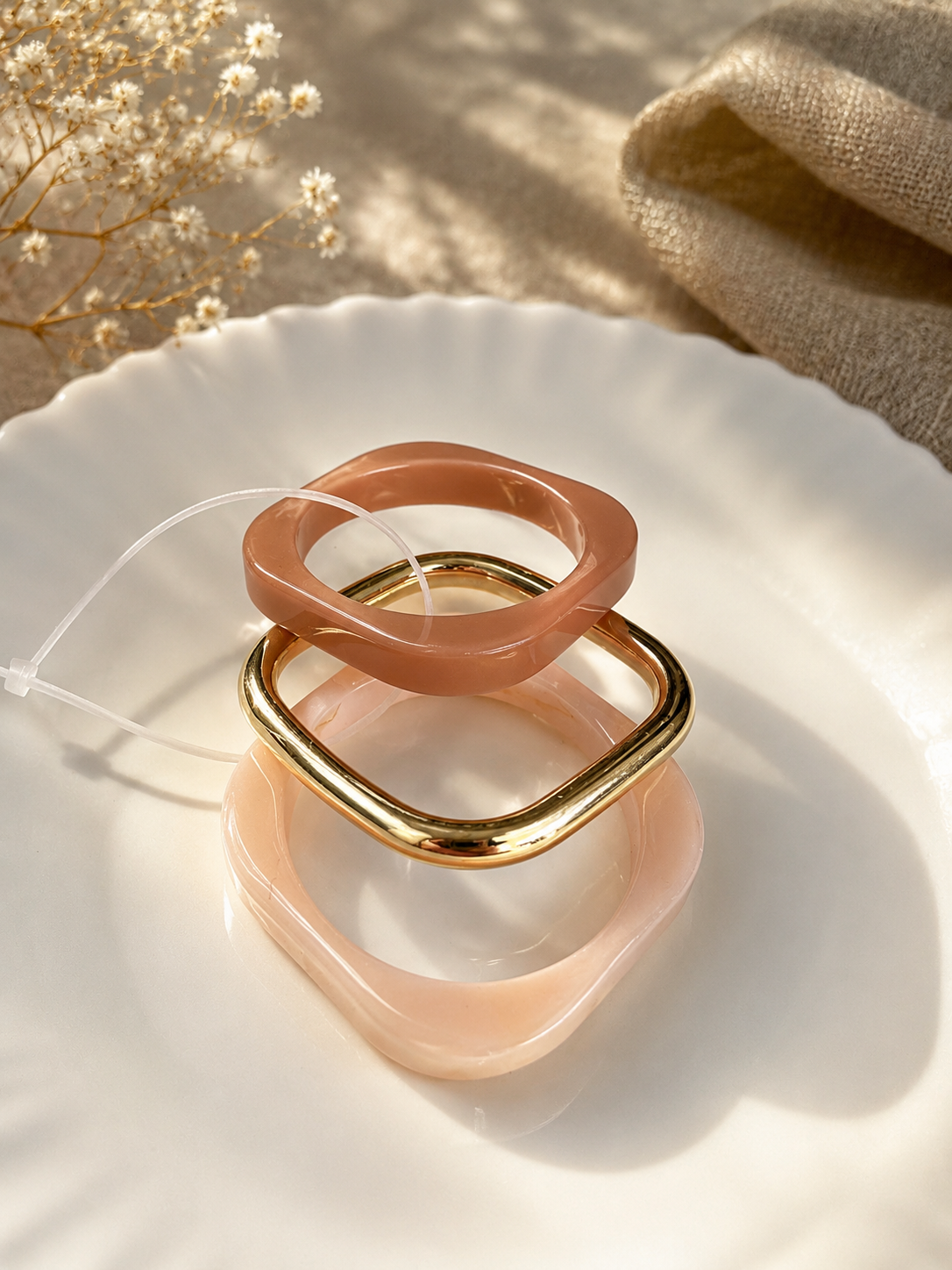 Square Bangle stack