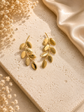 Golden Leaf Statement Earrings