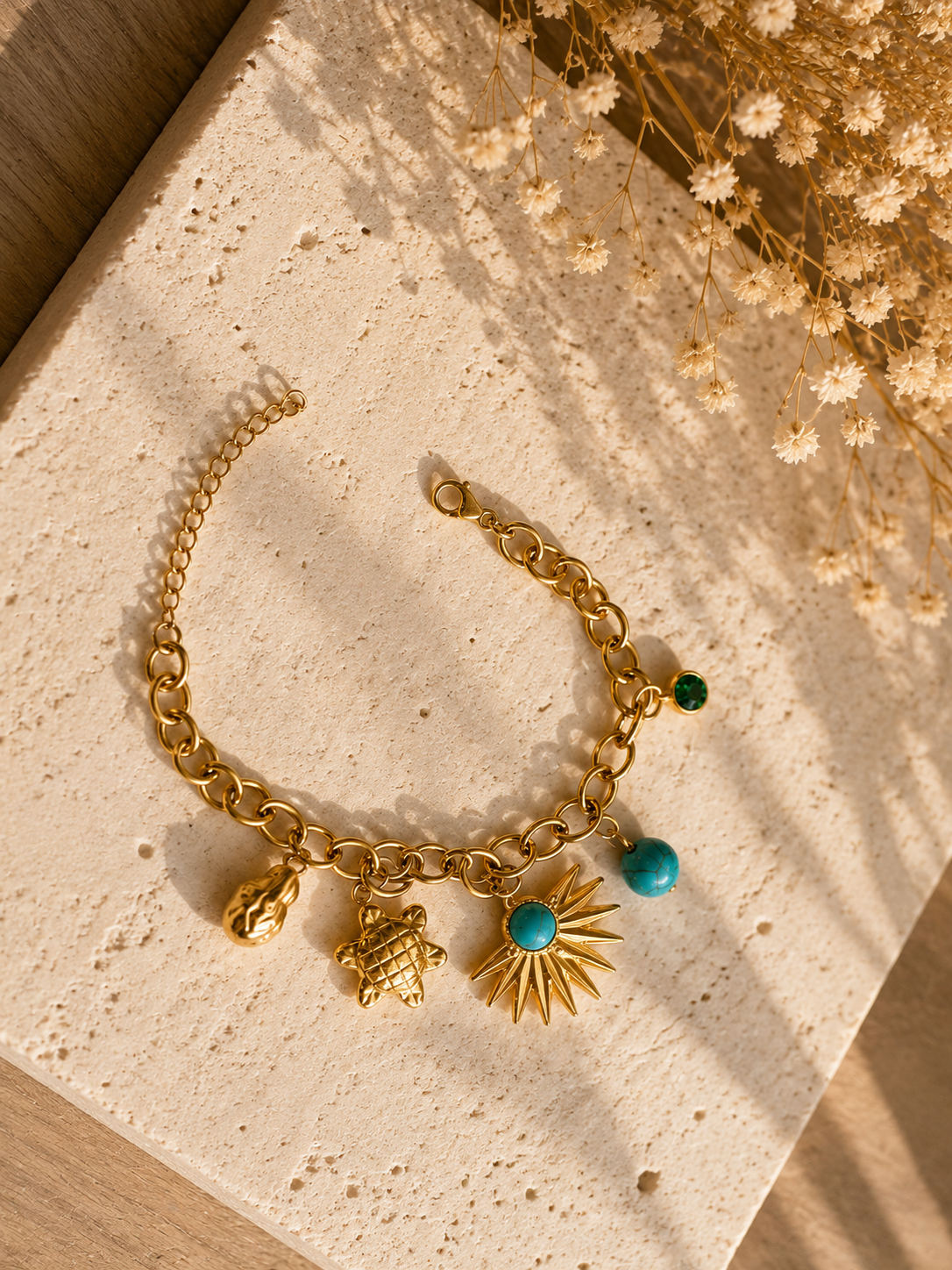 Celestial Sun Charm Bracelet