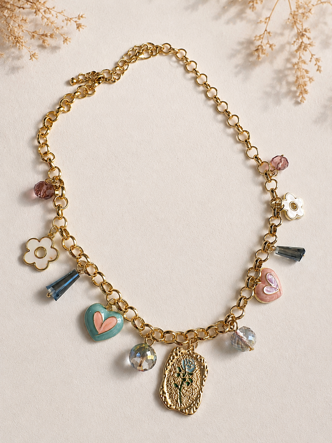 Blush Garden Charm Necklace