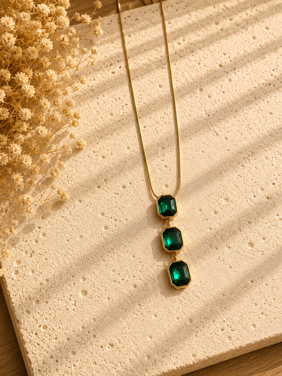Emerald Cascade Necklace