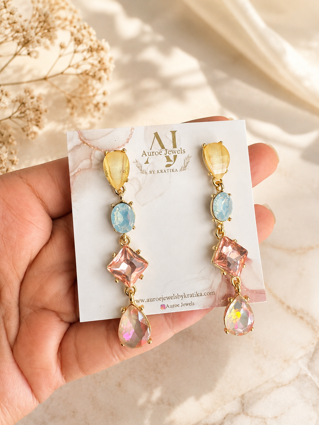 Pastel Prism Drop Earrings