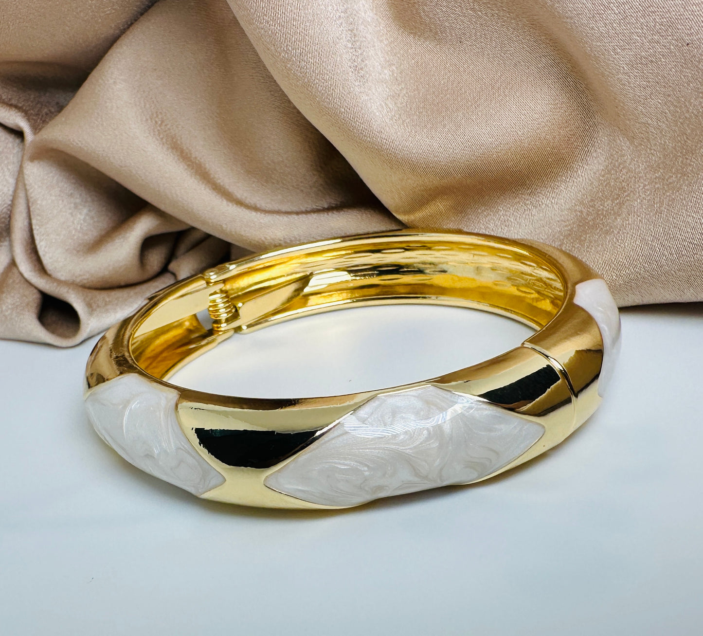 Ivory Grace Enamel Bracelet