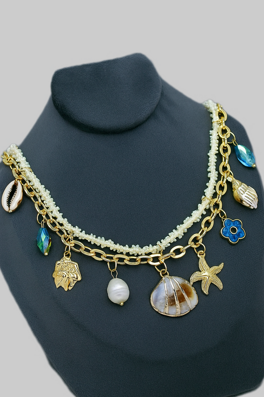 Shell Whisper Charm Necklace