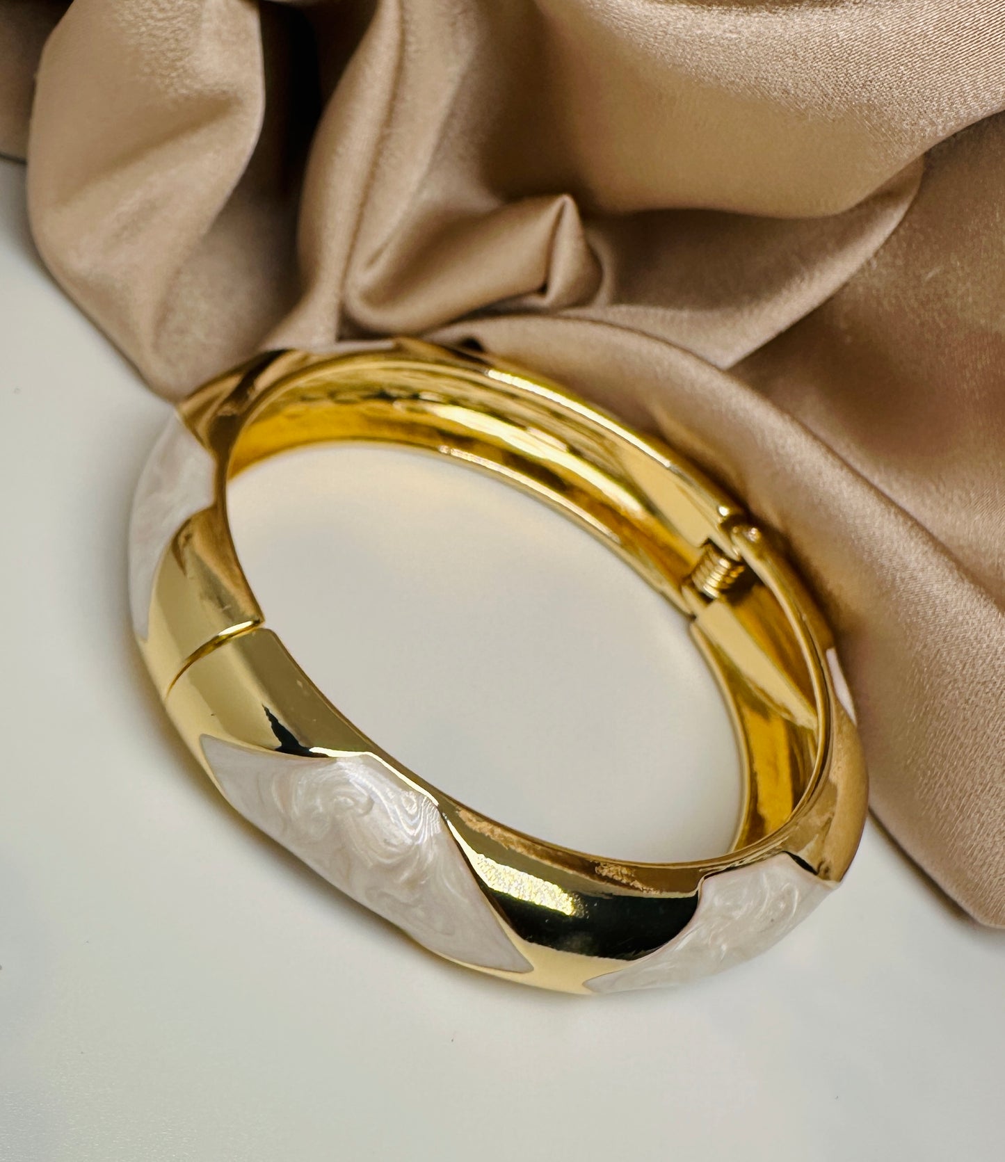 Ivory Grace Enamel Bracelet