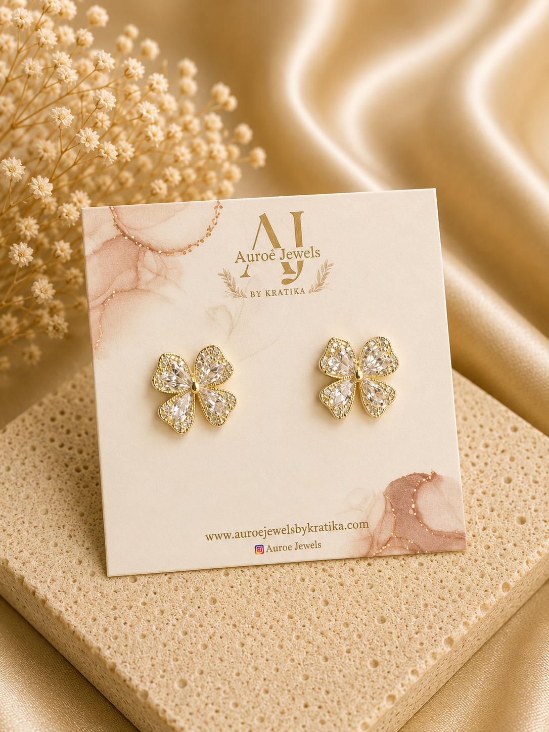 Crystal Bloom Stud Earrings