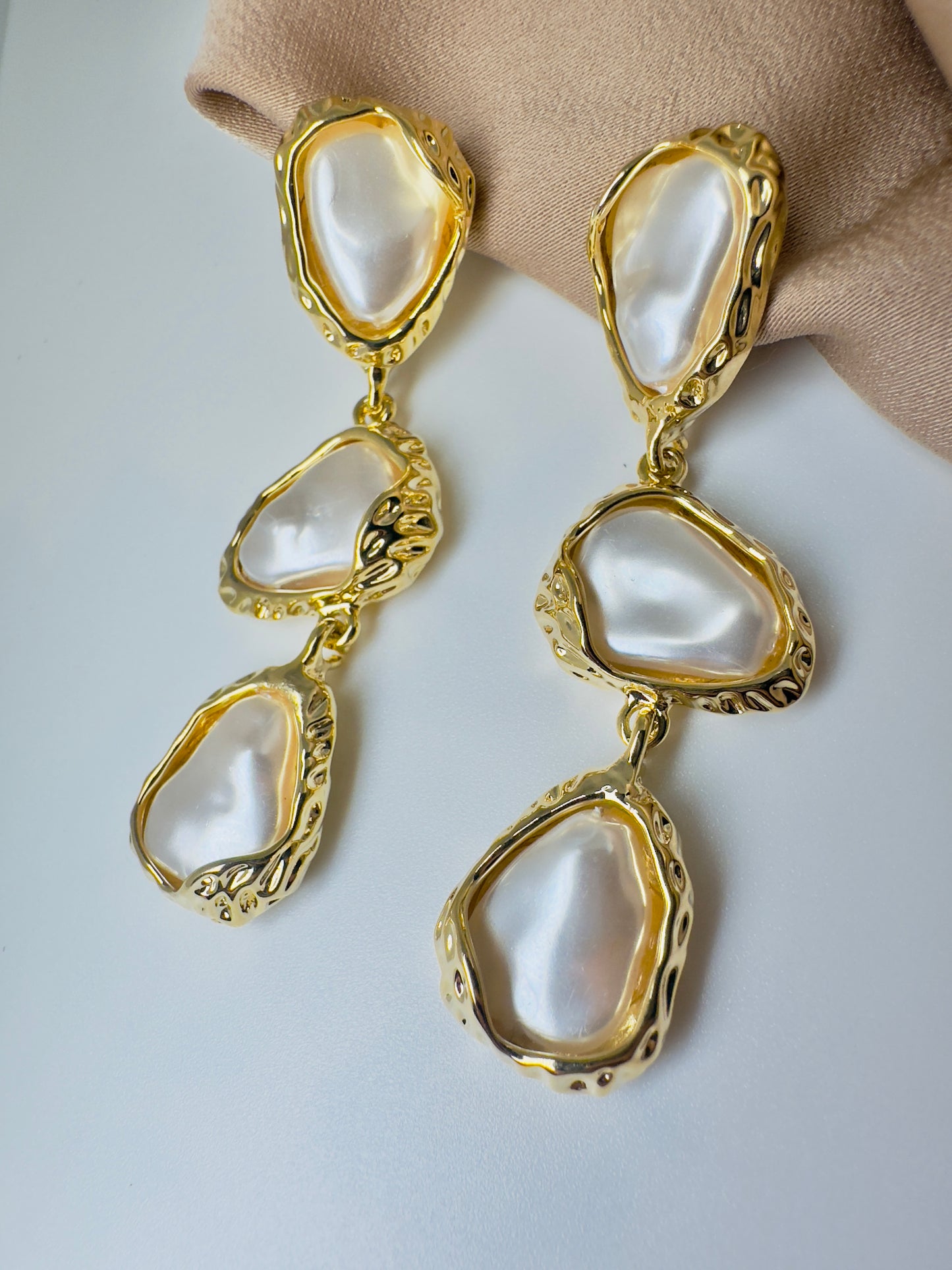 Gilded Pearl Earrings