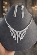 Crystal Cascade Necklace Set