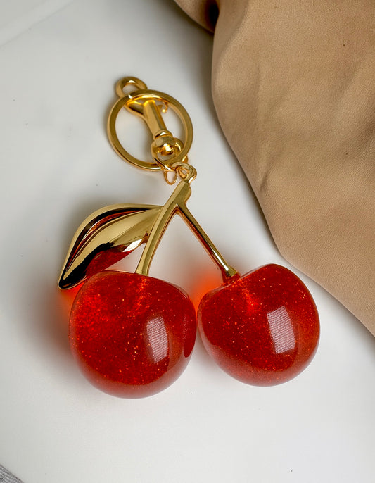 Cherry Bag Charm- Red