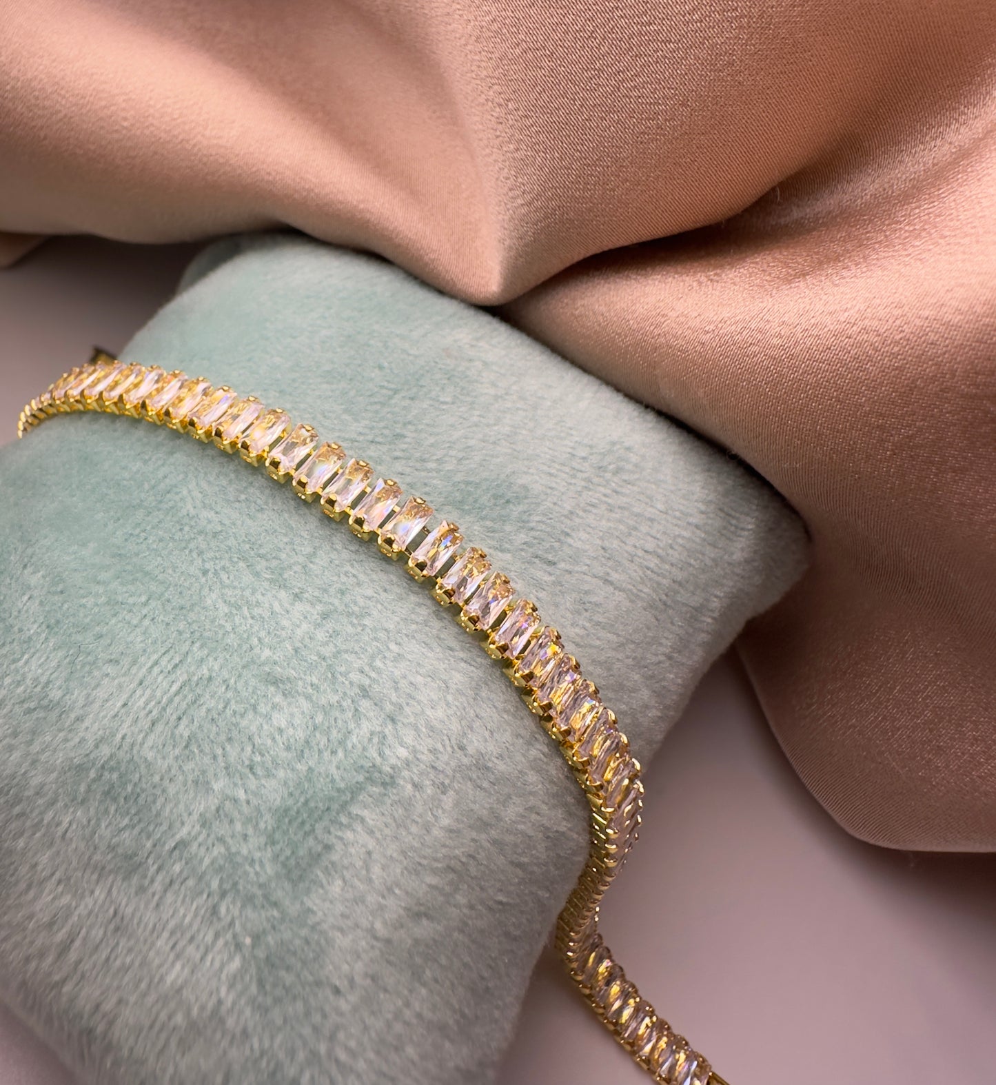 Golden Tennis Bracelet