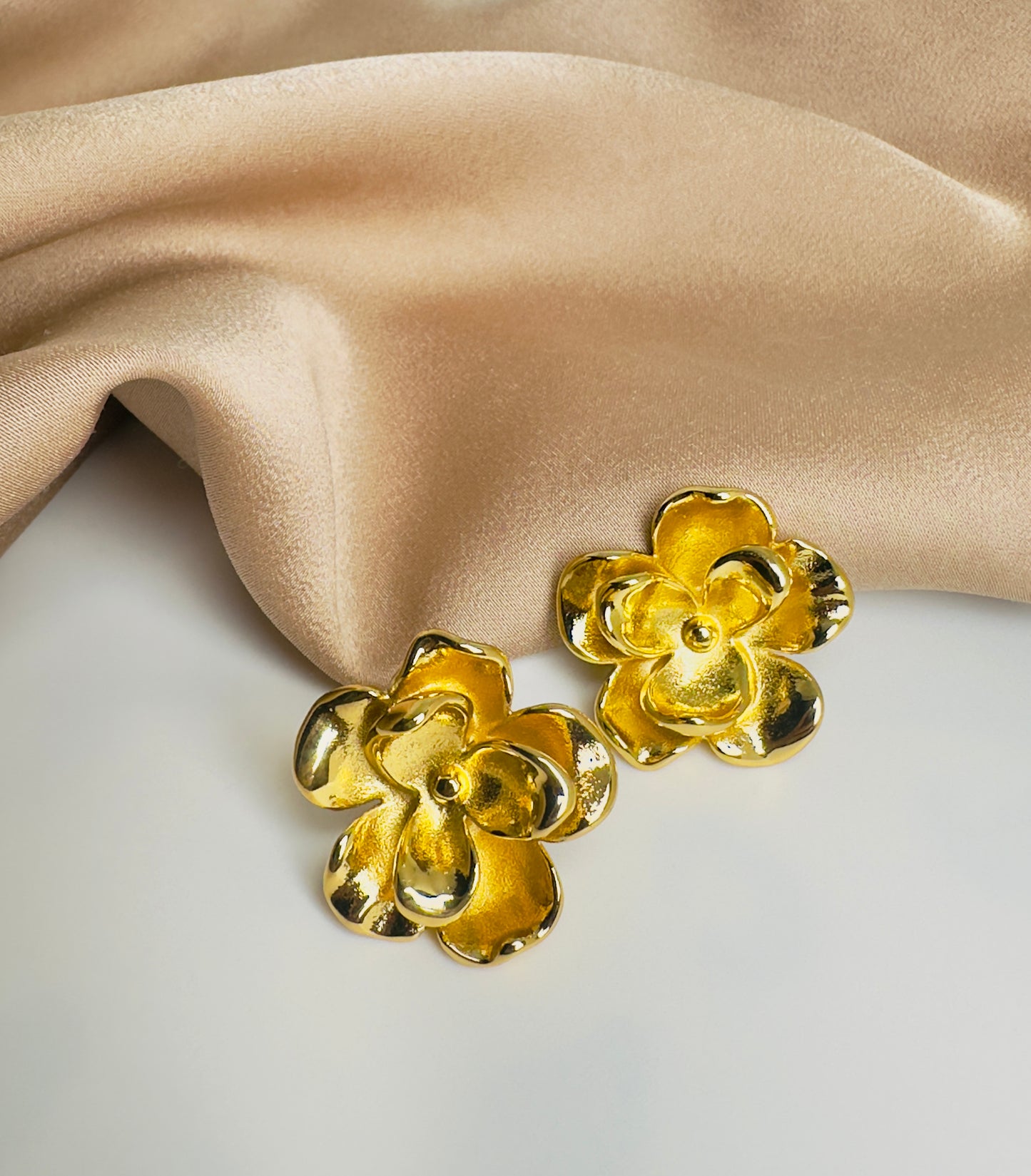 Golden Flower Earrings
