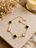 Black & White Mini Clover Bracelet