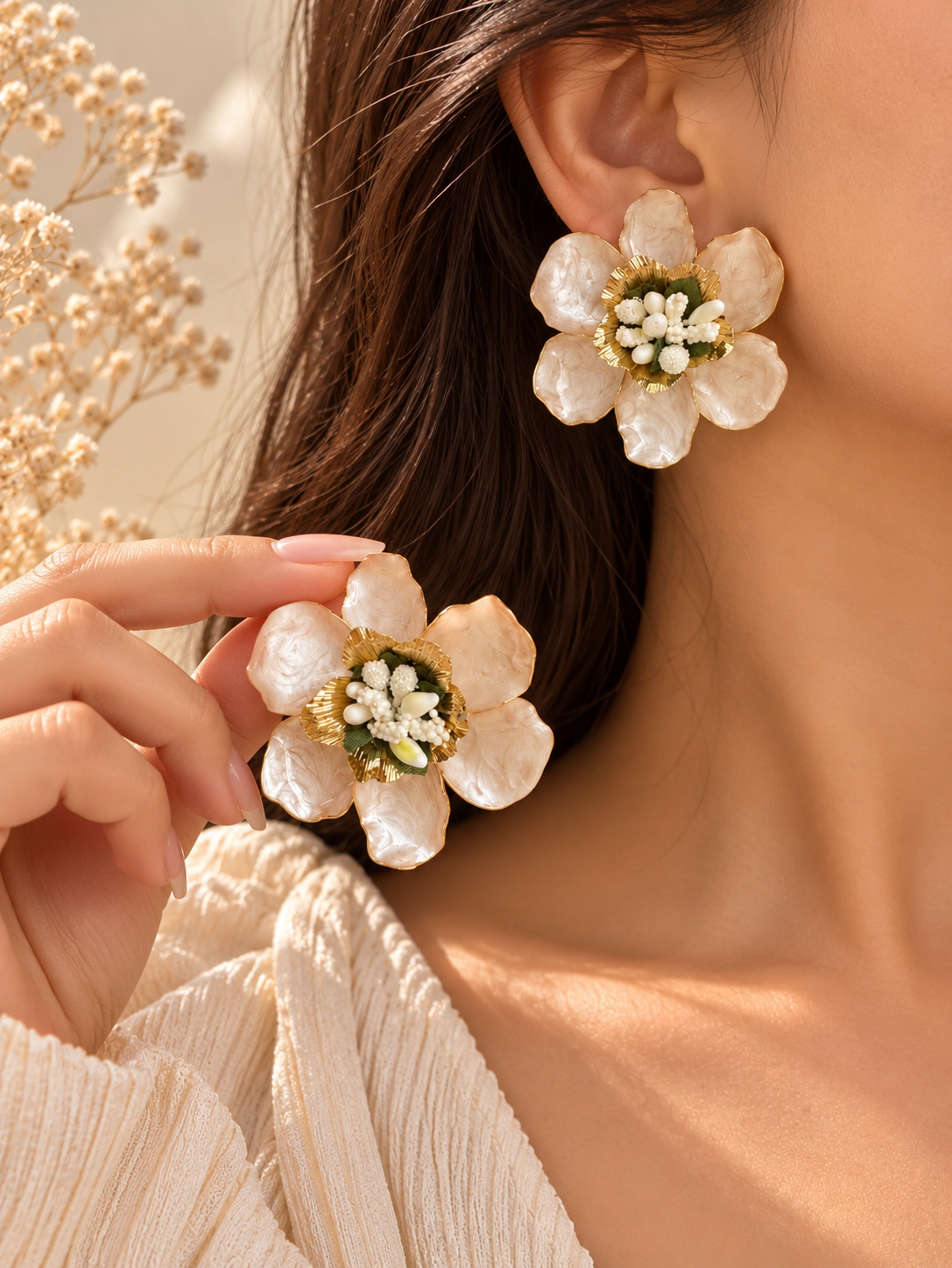 Ivory Blossom Earrings