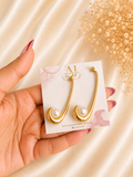 Pearl Curve Drop Earrings