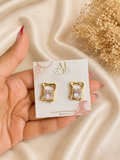 Halo Crystal Stud Earrings