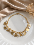 Pearl Heart Charm Bracelet