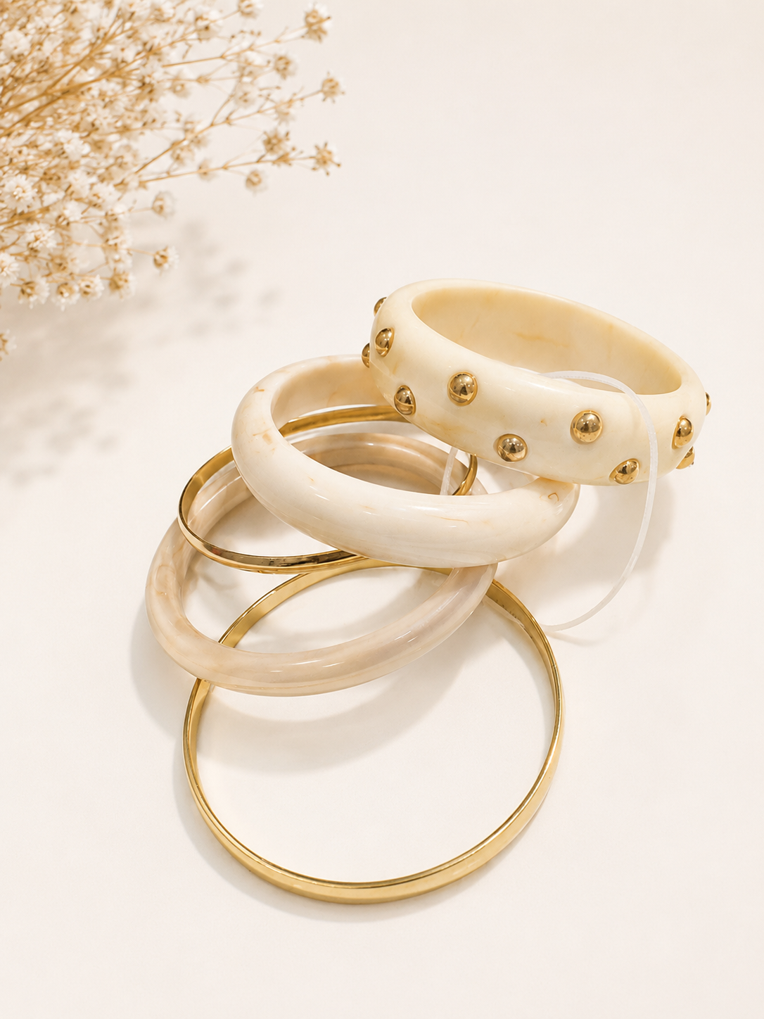 Ivory Luxe Bangle Stack