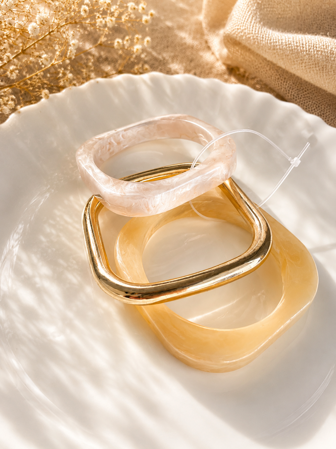 Square Bangle stack