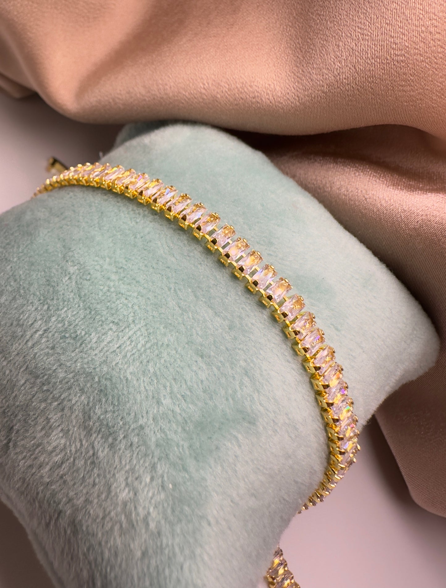 Golden Tennis Bracelet