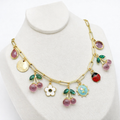 Cherry Blossom Charm Necklace