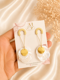 Golden Halo Drop Earrings