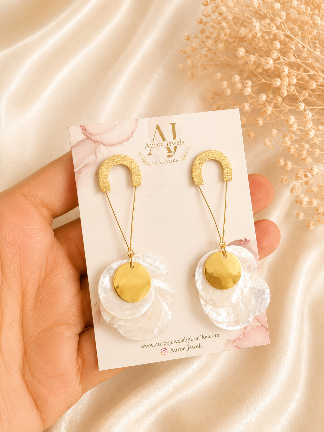 Golden Halo Drop Earrings