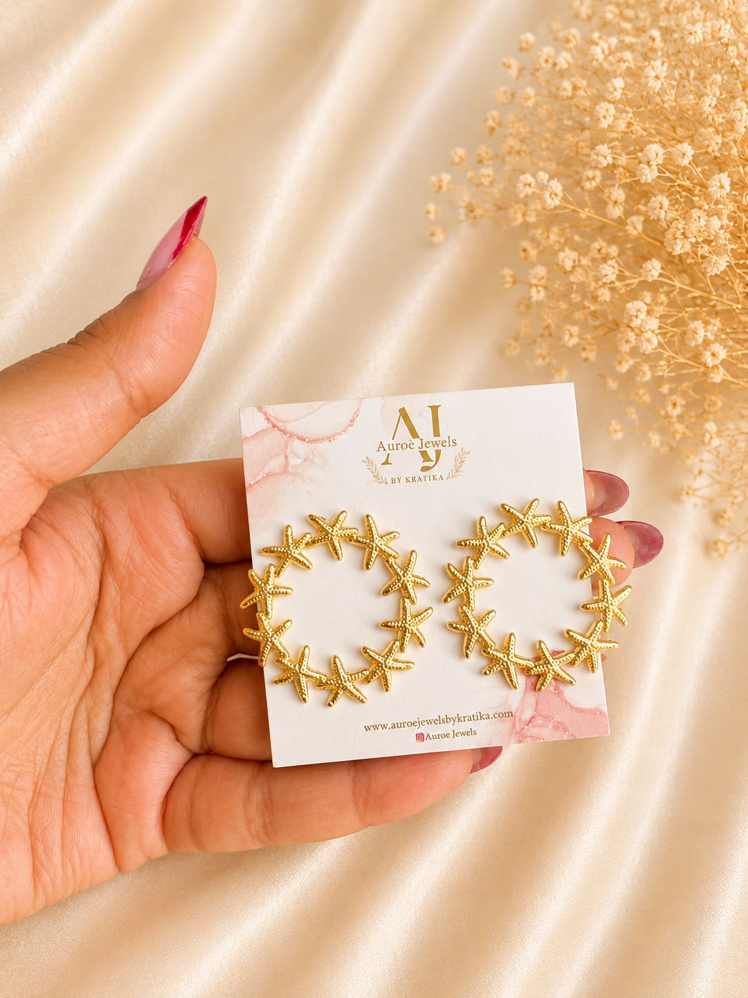 Golden Starfish Earrings