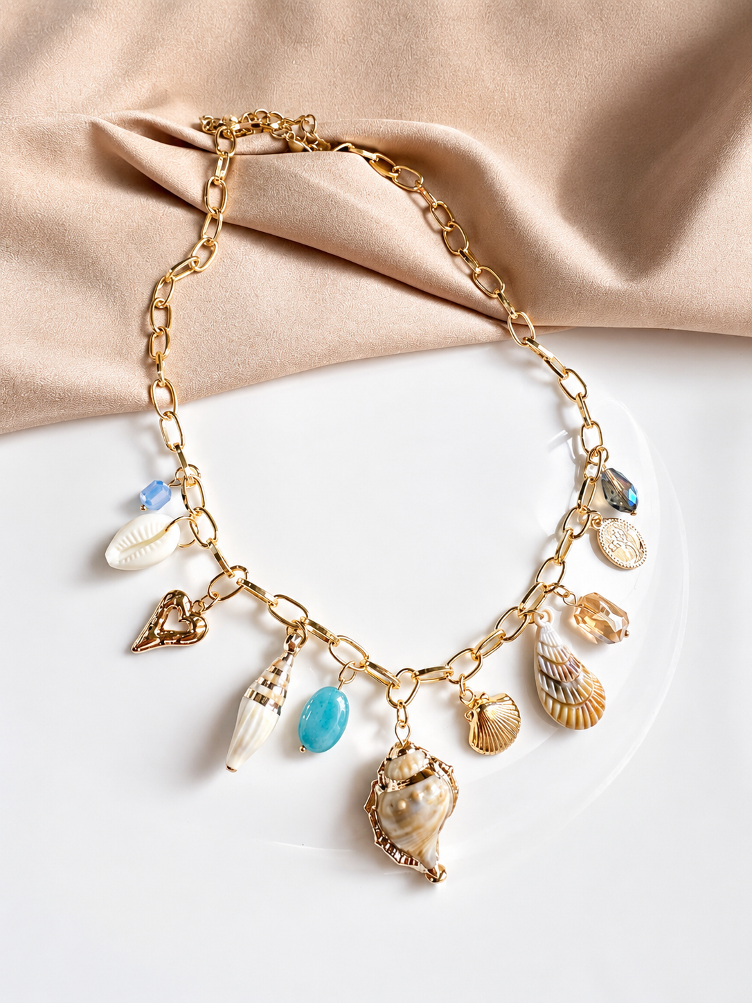 Ocean Whisper Charm Necklace
